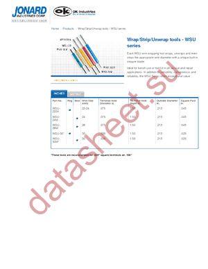 WSU-30 datasheet  